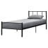 Metallbett Laos Schwarz mit Matratze