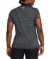 ფოტო #2 პროდუქტის Women's Twist Tech V-Neck Short-Sleeve Top