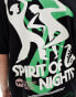 Фото #4 товара ONLY & SONS super oversized t-shirt with spirit back print in black