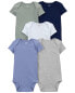 Фото #11 товара Baby 5-Pack Short-Sleeve Bodysuits 12M