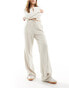 Stradivarius pull on casual trouser in beige Бежевый, L - фото #1