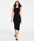 Фото #1 товара Women's Side-Cutout Sleeveless Knit Midi Dress, Created for Macy's