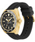 ფოტო #2 პროდუქტის Men's Charter Automatic Black Silicone Watch 44mm