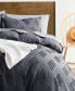 Фото #6 товара Bedding Tufted Embroidery Double Brushed 3 Piece Duvet Cover Set, Twin