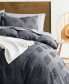 Bedding Tufted Embroidery Double Brushed 3 Piece Duvet Cover Set, Twin