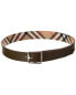 Фото #2 товара Burberry B Buckle Check Reversible Leather Belt Men's