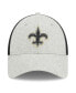 Men's Heather Gray/Black New Orleans Saints Pop Trucker 9Forty Adjustable Hat