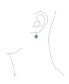 Фото #2 товара Western Style 3.2CT Dyed Natural Quartz Green Oval Bezel Set Lever Back Dangle Earrings For Women Sterling Silver