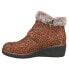 Фото #3 товара Corkys Chilly Leopard Wedge Booties Womens Size 6 B Casual Boots 80-9968-SMLP