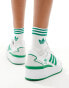 adidas Originals Forum Bold trainers in white and green