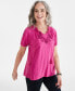 Фото #1 товара Women's Embroidery Vacay Top, Created for Macy's