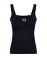 ფოტო #1 პროდუქტის Women's Ribbed Wide Strap Top