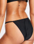 Ivory Rose mix & match double strapping high leg bikini bottom in black