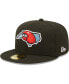 Фото #1 товара Men's Black Hickory Crawdads Authentic Collection Road 59FIFTY Fitted Hat