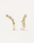 Charming gold-plated silver earrings with glittering zircons MOTION Gold AR01-474-U