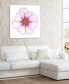 Magenta Cosmo on White Frameless Free Floating Tempered Glass Panel Graphic Wall Art, 40" x 40" x 0.2"