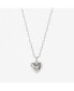 ფოტო #1 პროდუქტის Puffed Heart Necklace - Lev Silver
