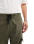 Фото #4 товара HUGO Red garlo cargo trousers in khaki green