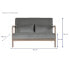 2-Seater Sofa DKD Home Decor Grey Rubber wood Velvet 122 x 85 x 74 cm