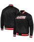 ფოტო #1 პროდუქტის Men's Black Portland Trail Blazers Hardwood Classics Throwback Wordmark Raglan Full-Snap Jacket