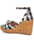 Фото #3 товара Women's Tianna Ankle-Strap Wicker Wedge Sandals