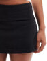 Фото #5 товара Stradivarius fold over waist mini skort in black