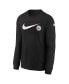 Фото #3 товара Big Boys and Girls Black Philadelphia 76ers Swoosh Long Sleeve T-Shirt