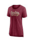 Фото #2 товара Women's Wine Cleveland Cavaliers League Leader Tri-Blend T-shirt