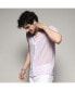 Men's White & Lavender Balanced Striped Shirt