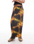 Topshop blurred acid plisse printed midi skirt in multi