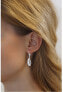 Фото #2 товара Glittering silver earrings with Nioba QREE513 zircons