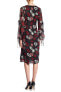 Фото #3 товара Lucca Couture 155643 Women's Madelyn Printed Cutout Sleeve Dress Sz. Small