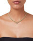 Фото #2 товара Macy's diamond Circle Stampato 18" Collar Necklace (1/6 ct. t.w.) in 14k Gold-Plated Sterling Silver