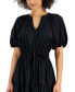 Фото #4 товара Women's Poplin Tiered Puff-Sleeve Midi Dress