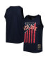 Фото #4 товара Men's Navy Boston Red Sox Cooperstown Collection Stars and Stripes Tank Top