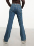 Фото #9 товара COLLUSION x007 mid rise bootleg jeans in dirty wash