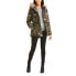 Фото #1 товара Jason Maxwell Women's Camo Quilted Twill Anorak with Faux Fur Hood Jacket Small