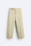 Topstitched poplin trousers