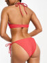 Фото #7 товара Weekday Move bikini bottom in red