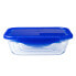 Герметичная коробочка для завтрака Pyrex Cook & Go 20,5 x 15,5 x 6 cm Синий 800 ml Cтекло (6 штук)