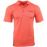 Фото #1 товара SHOEBACCA Solid Heather Short Sleeve Polo Shirt Mens Orange Casual P2003-PUN-SB