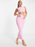 Фото #2 товара Naked Wardrobe hourglass midi skirt in pink