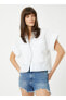 Фото #1 товара Standart Gömlek Yaka Düz Kırık Beyaz Kadın Gömlek 3sak60018pw