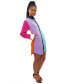 Фото #5 товара Women's David Multi Colorblock Shirt Dress