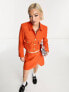 Фото #1 товара Only tweed button up jacket co-ord in orange