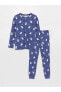 Фото #17 товара Женская пижама LC WAIKIKI с длинным рукавом и воротником велосипедного образца