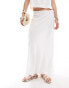 Фото #2 товара New Look linen mix midi skirt in white