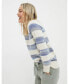 Фото #2 товара Women's Denim Ombre Stripe Sweater
