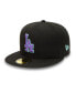 Фото #3 товара Men's Black Los Angeles Dodgers 1980 MLB All-Star Game Black Light 59FIFTY Fitted Hat