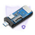 Фото #9 товара Картридер UGreen для карт памяти SD / micro SD / CF / MS с разъемом USB 3.0 - серый